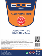 EDGE Sanitizing Solution with 70% isopropyl, - 5Ltr